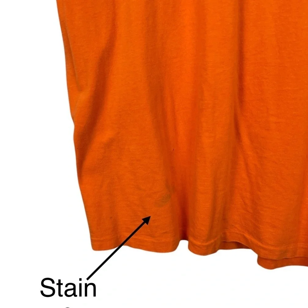 TS432 Men’s Polo Ralph Lauren Designer Safety Orange Logo T Shirt M